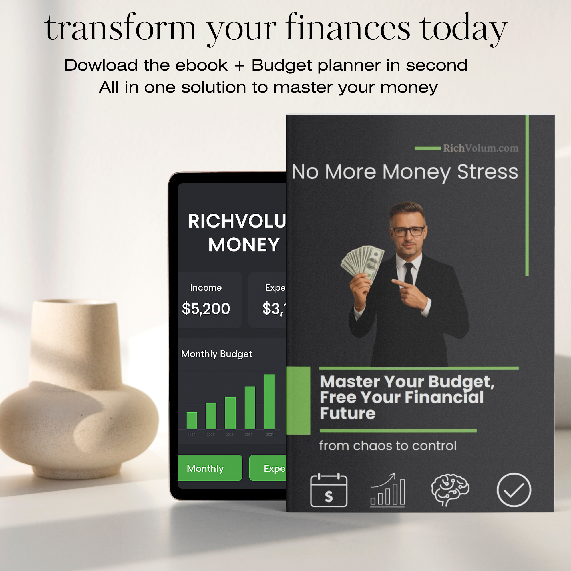 No More Money Stress  The Ultimate Financial Guide + FREE Smart Budget Bundle